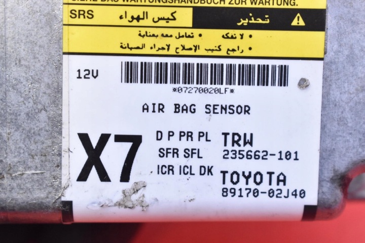 MODULE CAPTEUR AIRBAG COUSSINS 89170-02J40 TOYOTA AURIS 2 II LIFT 15-18
