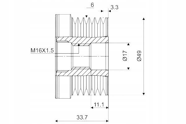 EMBRAYAGE ALTERNATEUR BMW BMW 1, 3, 5, 6, 7, X1, X3