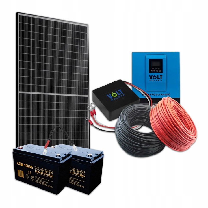 JUEGO SOLARNY 3000W PANEL SOLAR BALASTO 230V PANEL MONOKRYSTAL 380W. 