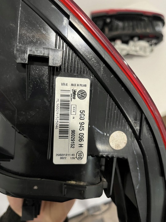 VW GOLF VII 5G0 ENSEMBLE PHARE ARRIÈRE GAUCHE DROITE