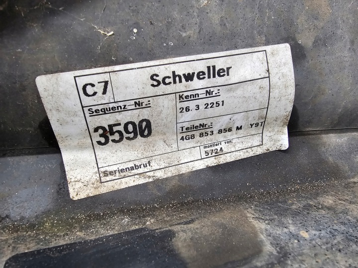 4G8853860J AUDI A7 LIFT S-LINE SEUIL MOULURE SEUIL DROITE