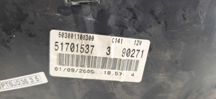 COMPTEUR FIAT GRANDE PUNTO 51701537