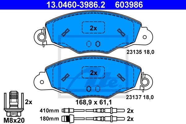 ZAPATAS HAM.PRZOD CITROEN XANTIA 97- 