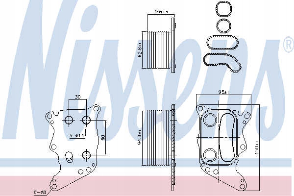 RADIATEUR HUILES PEUGEOT 208 12 PCS