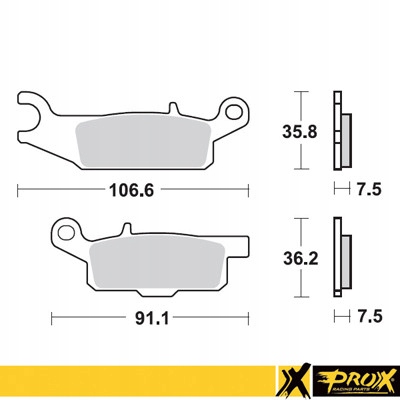 PROX PLAQUETTES FREIN KH444 YAMAHA YFM 550 GRIZZLY '11-14, YFM 700 GRIZZLY