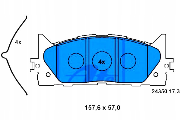 13.0460-5764.2 ATE PLAQUETTES FREIN TOYOTA DROIT CAMRY 2,0-3,5 06-