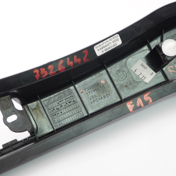 BMW X5 F15 PROTECTION MONTANTS D ARRIÈRE DROITE INFÉRIEURE NOIRE 7308708