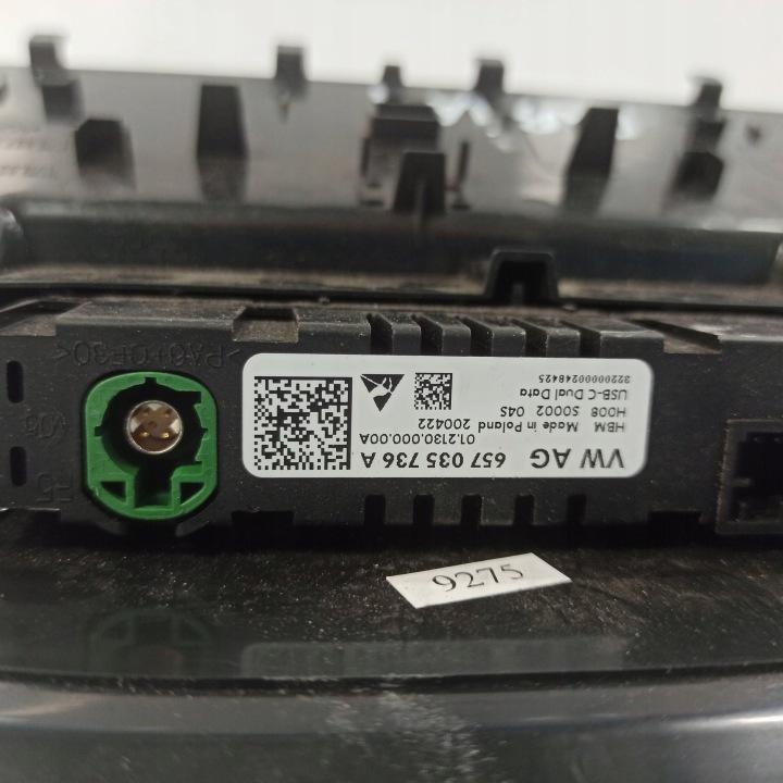 SKODA FABIA IV PRISE TRANSMISSION USB PROTECTION EUROPE 6VB857367B