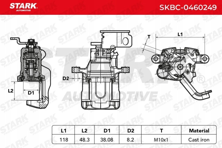 STARK SKBC-0460249 ÉTRIER DE FREIN DE FREIN ARRIÈRE PRAWO ARRIÈRE VERS HONDA ACCORD VII (CM)