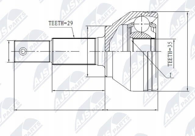 MUÑÓN DE ACCIONAMIENTO NISSAN QASHQAI, X-TRAIL T31 2006- 