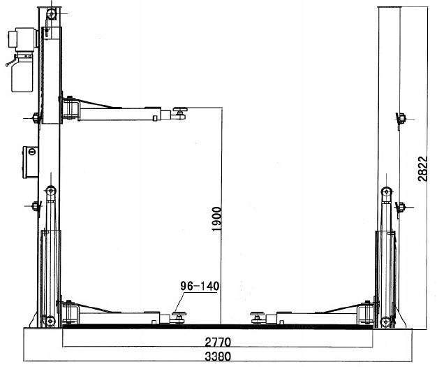 ELEVADOR DWUKOLUMNOWY AD24 TRANSMISIÓN AUTOMÁTICA + ACEITE + KOTWY + LLAVES UDAROWY 1/2 1750 