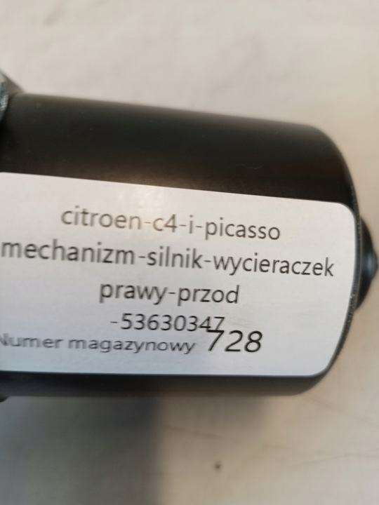 CITROEN C4 PICASSO MECANISMO LIMPIAPARABRISAS DERECHA PARTE DELANTERA 53630347 