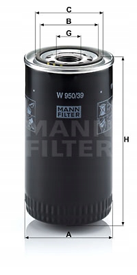 FILTRO ACEITES DAFMANN W950/39 