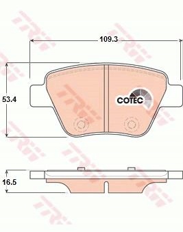 ZAPATAS DE FRENADO TRW GDB1841 