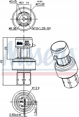 NISSENS 301022 CONMUTADOR CISNIENIOWY, ACONDICIONAMIENTO 