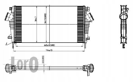 RADUADOR AIRE INTERCOOLER 037-018-0005 