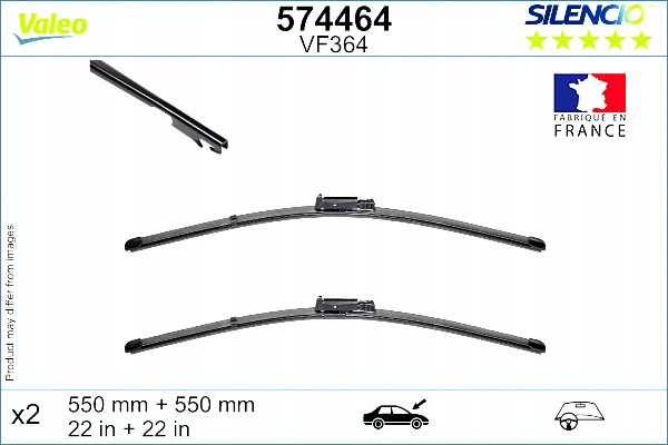 LIMPIAPARABRISAS ESCOBILLAS 2 PIEZAS VF364 SILENCIO XTRM 550MM AUDI A6 ALLROAD C6 