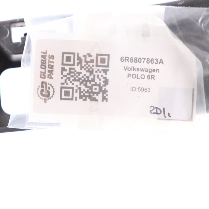 VOLKSWAGEN POLO 6R GLISSIÈRE FIXATION PARE-CHOCS ARRIÈRE 6R6807863A