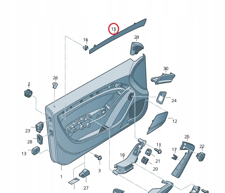 AUDI A5 MOULURE DÉCORATIVE GARNITURE DE PORTE PORTES GAUCHE 8T0867409 R66 ORIGINALE NEUF