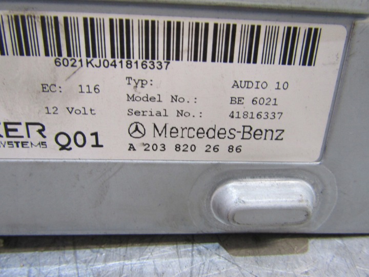 MERCEDES-BENZ C W203 RADIO AUTORADIO A2038202686