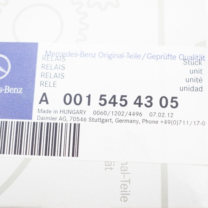 RELAIS CARBURANTS MERCEDES-BENZ S-CLASS W126 ORIGINALNY A0015454305