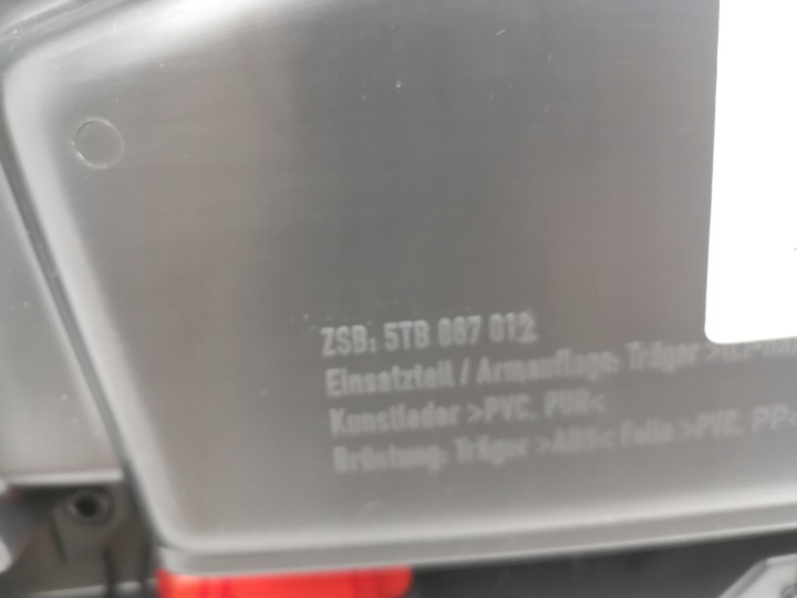 COLLECTEUR GARNITURE PORTES DROIT AVANT VW TOURAN 5TB867012 NEUF ORIGINAL RHD