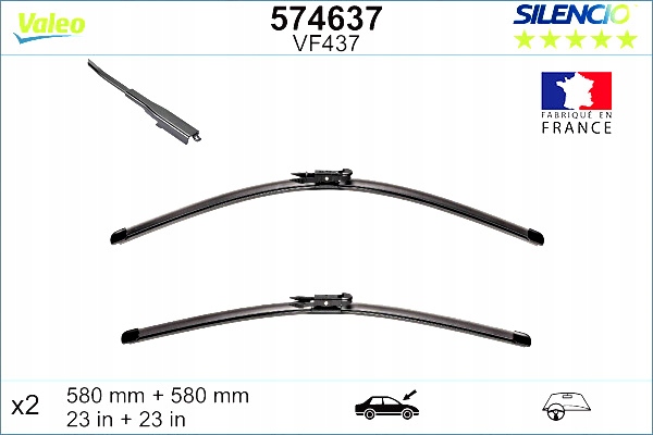 LIMPIAPARABRISAS ESCOBILLAS 2 PIEZAS VF437 SILENCIO XTRM 580MM CADILLAC BLS SAAB 