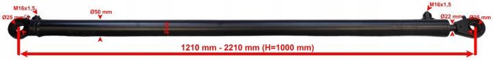 POLONAIS SERVOMOTEUR PISTON HYDR. PISTON 40X22 HAUTEUR D'ÉLÉVATION 1000. SKRAW-MET