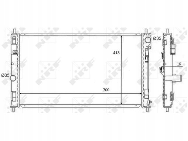 59089 CHLODNICA, SISTEMA DE REFRIGERACIÓN DEL MOTOR 59089 NRF 