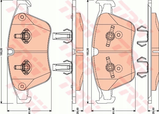 ZAPATAS DE FRENADO PARTE DELANTERA TRW DO MERCEDES M ML 63 