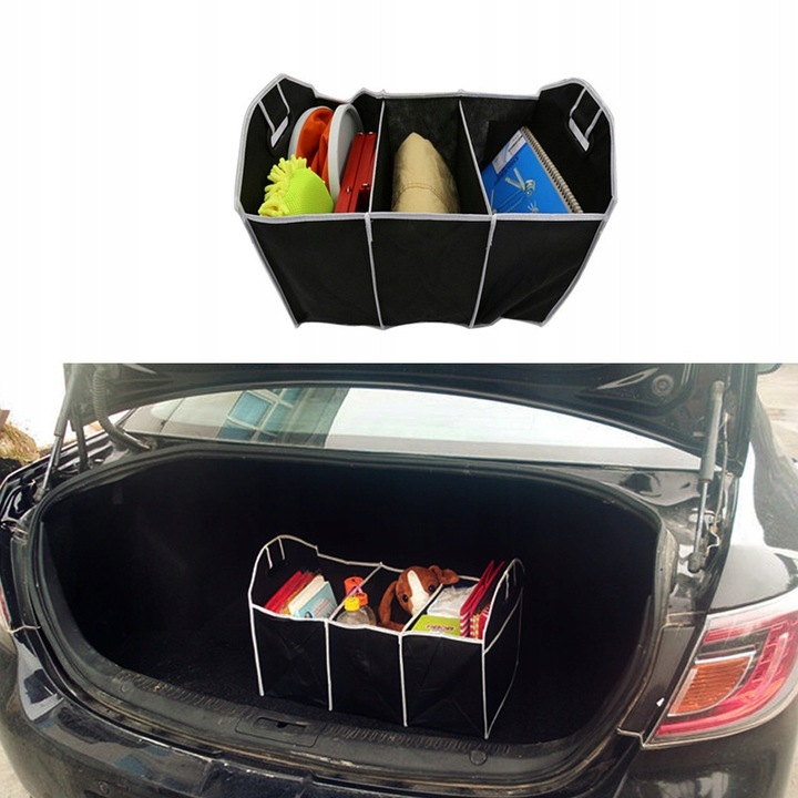 BOLSA ORGANIZADOR AUTO PARA DE MALETERO AUTO ALFORJA UNIVERSAL 