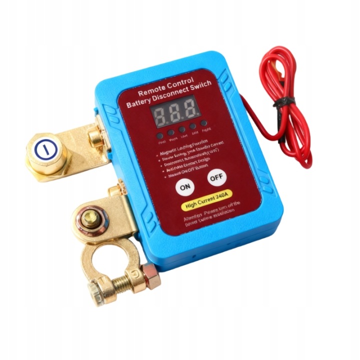 TÉLÉCOMMANDE AUTOMATIQUE INTERRUPTEUR COMMUTATEUR BATTERIE 12V 240A 2 CV TÉLÉCOMMANDE CE