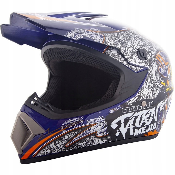 CASCO CROSSOWY LEKKI ENDURO QUAD XS +GOGLE+REKAWICE 