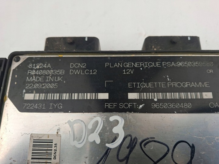 CONTRÔLEUR MOTEUR OPEL ASTRA J 9650359580