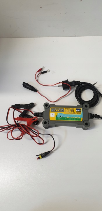 GYS GYSFLASH 1.12 PL CHARGEUR INWERTER 230V PINCES I KOSSY 12V IP65