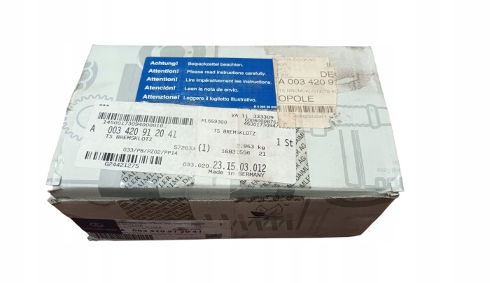 MERCEDES-BENZ KIT PLAQUETTES FREINS A0034209120