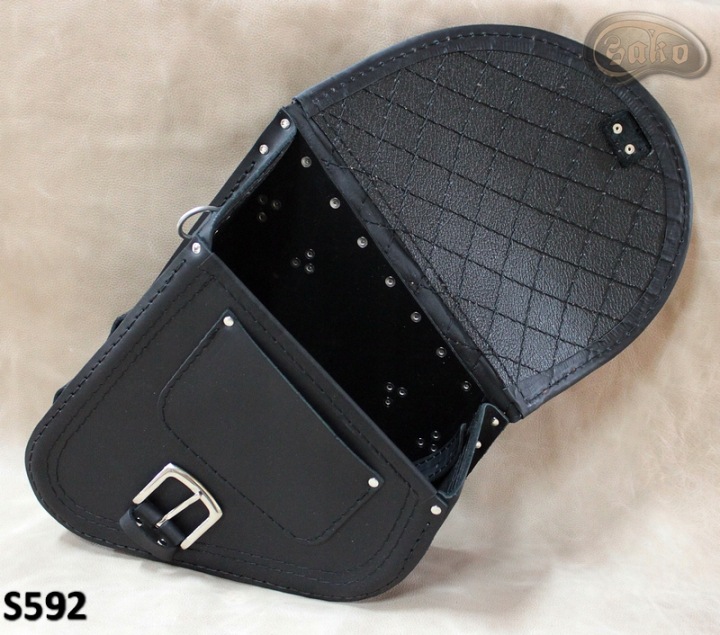 SACOCHES CUIR MOTOCYCLETTE S592 H-D SOFTAIL