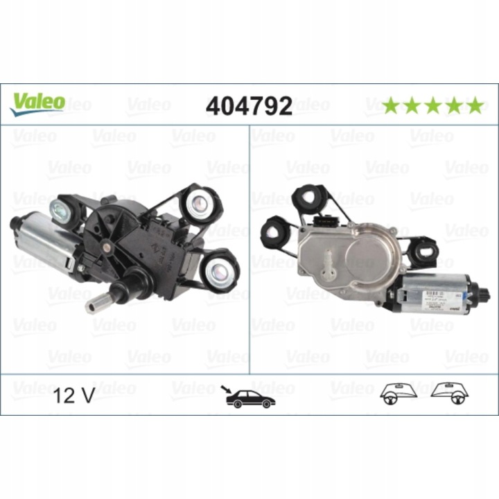 MOTEUR ESSUIE-GLACES VW MULTIVAN, TRANSPORTER 04.03- DROITE ARRIÈRE