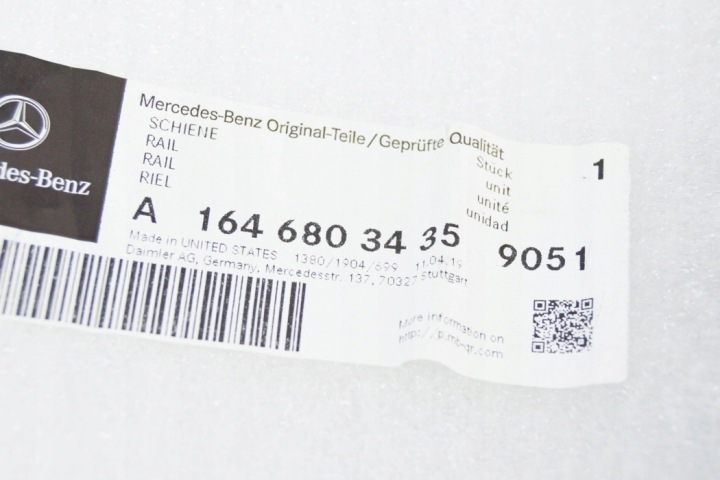 MB M W164 AVANT DROITE CÔTÉ PANNEAU TRANSPARENTE PORTES A1646803435 9051
