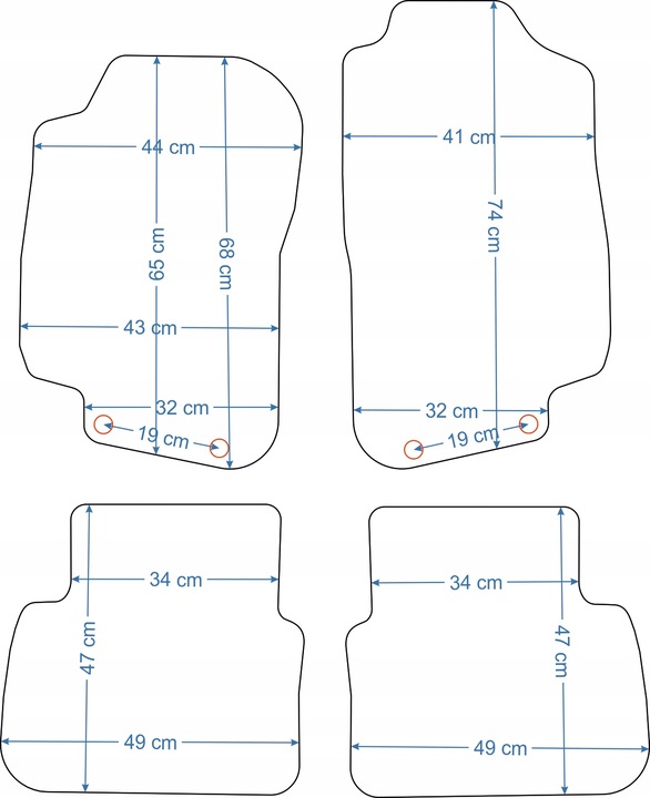 SAAB 9-5 1997-2010R. ALFOMBRILLAS DE FELPA SILVER+SKORA 