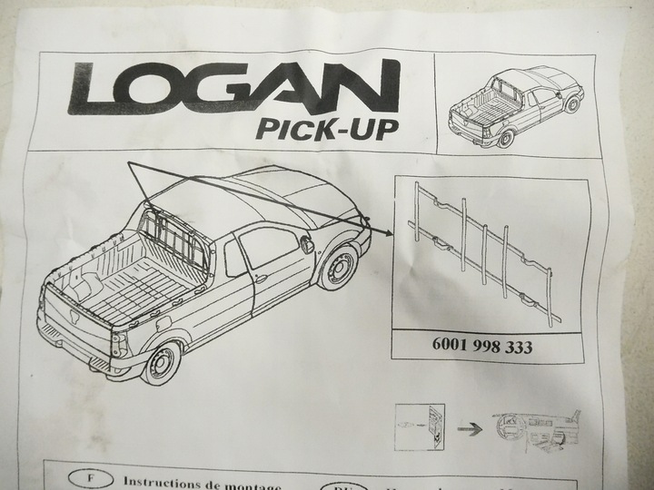 PARTE TRASERA DEFLECTOR LOGAN SANDERO I PICK - UP 6001998333 