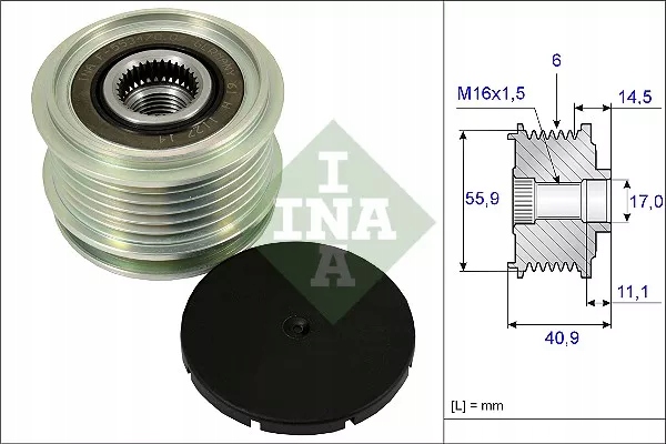 GENERADOR - EMBRAGUE JEDNOKIERUNKOWE INA 535 0012 10 