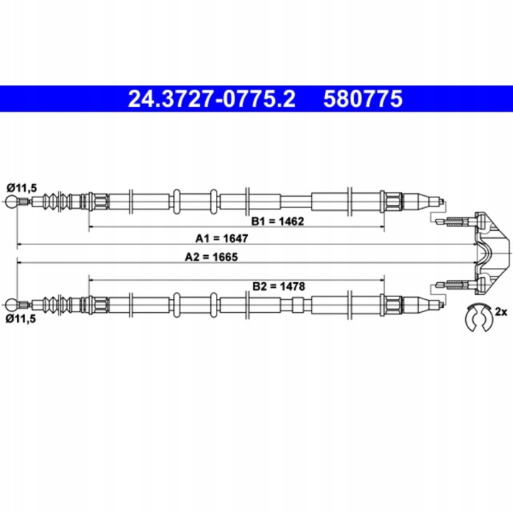 ATE CÂBLE FREINS MANUEL OPEL ASTRA 04- T YLNA