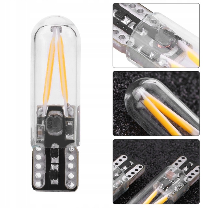 PAIRE 8-28V W5W T10 SZKLANA AMPOULE COB LED CZYTANIE VOITURES FJD MV