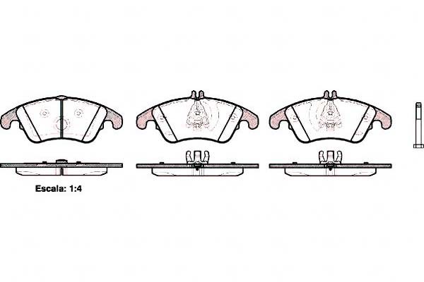 ZAPATAS DE FRENADO MERCEDES C-KLASA W204 19.4MM WVA2 