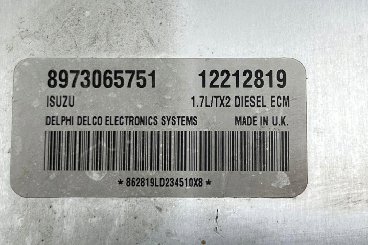 ORDINATEUR MOTEUR ECU OPEL ASTRA G BERLINE COMPACTE (F48_, F08_) 8973065751 1.7L