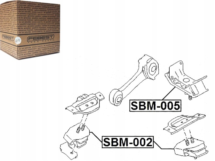 COUSSIN MOTEUR ARRIÈRE AT FEBEST SBM-005