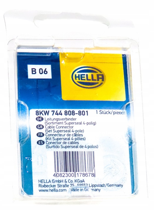 CONNECTEUR FILS HELLA 8KW 744 808-801