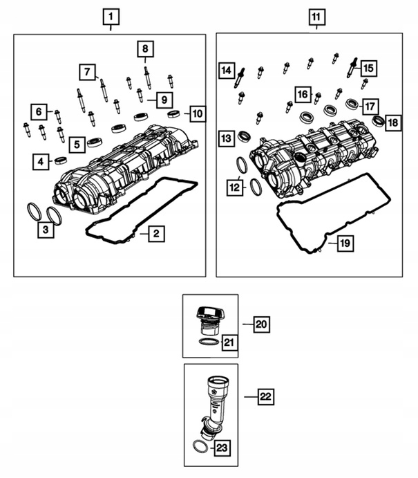 JOINT D'ÉTANCHÉITÉ CAPTEUR GALET DISTRIBUTION -MOPAR 5184772AB DODGE JEEP CHRYSLER