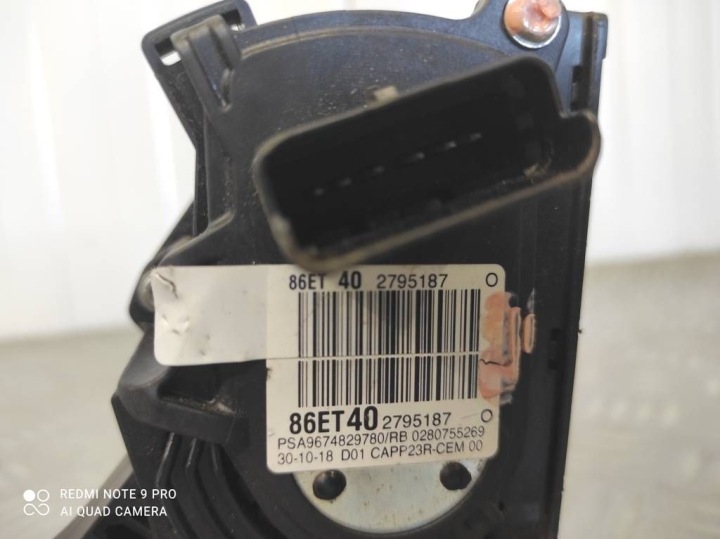 PÉDALE GAZ PEUGEOT EXPERT III CITROEN C4 PICASSO TOYOTA PROACE 9674829780